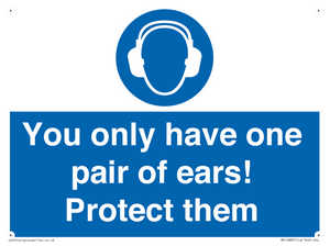 Mandatory: You only have one pair of ears! Protect them